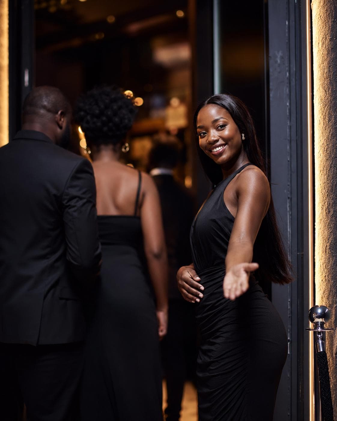 Silq Promotions hostess greeting guests at a private function