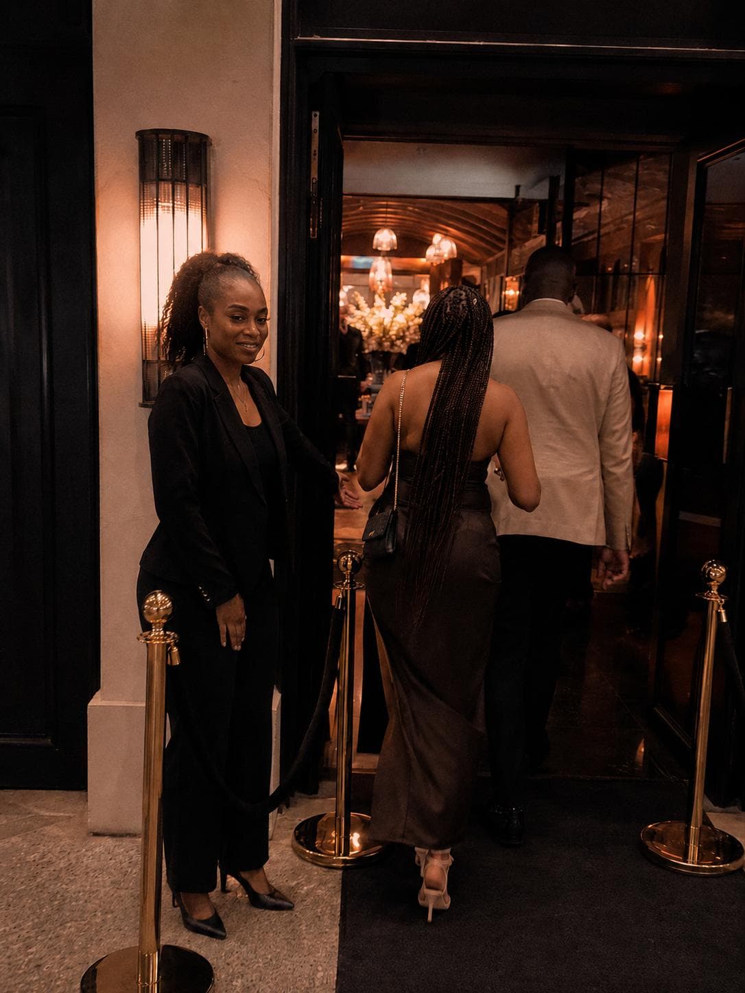 Silq Promotions staff at Members' Club Hosting, Velvet rope, hotel restaurant